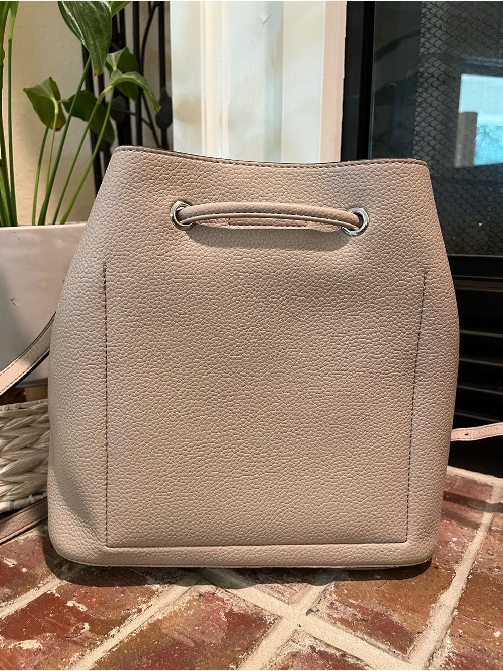 Calvin Klein Pebbled Drawstring Bucket Bag - Picture 5 of 6